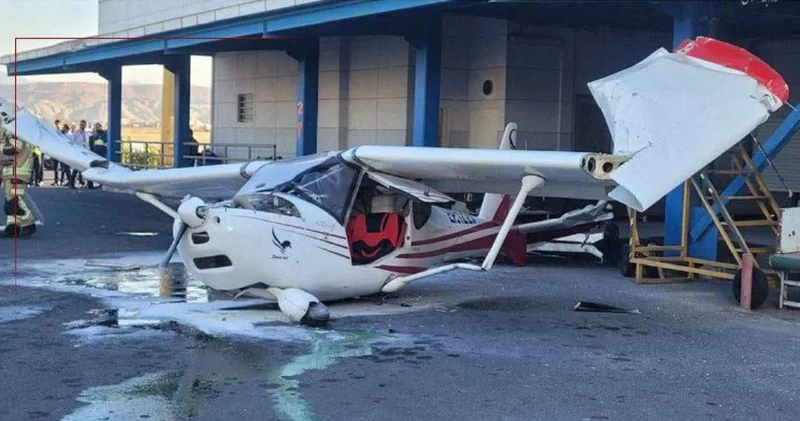 Təbrizdə qəza Təyyarə hava limanına çırpıldı