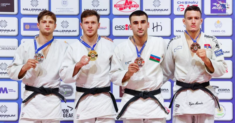 Сборная Азербайджана по дзюдо стала первой на чемпионате Европы (ФОТО)