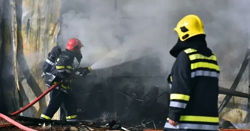 Şəmkirdə binada yanğın baş verib