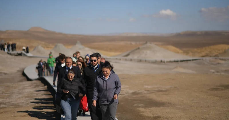 Palçıq Vulkanları Turizm Kompleksində media tur keçirilib FOTO