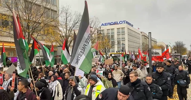 Berlində Fələstinə dəstək nümayişi keçirilib