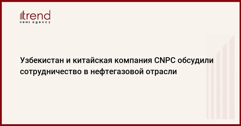 Узбекистан и китайская компания CNPC обсудили сотрудничество в нефтегазовой отрасли