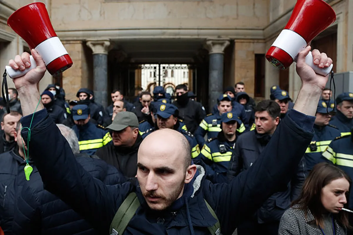 Массовые задержания участников протестов в Грузии Haqqin