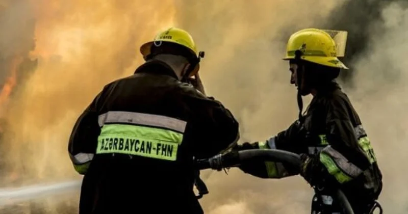 Борьба с пожаром в Кельбаджаре