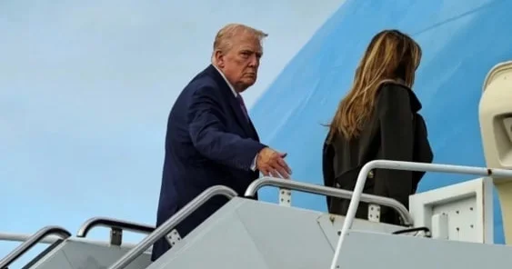 Tramp təyyarədə jurnalistlərlə zarafatlaşdı: “İdrak testini keçə bilməzsiniz” VİDEO