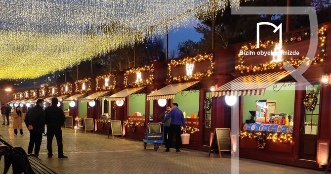 Dənizkənarı Bulvar Yeni İlə xüsusi hazırlaşıb Bu dəfə Buz Meydançası da olacaq