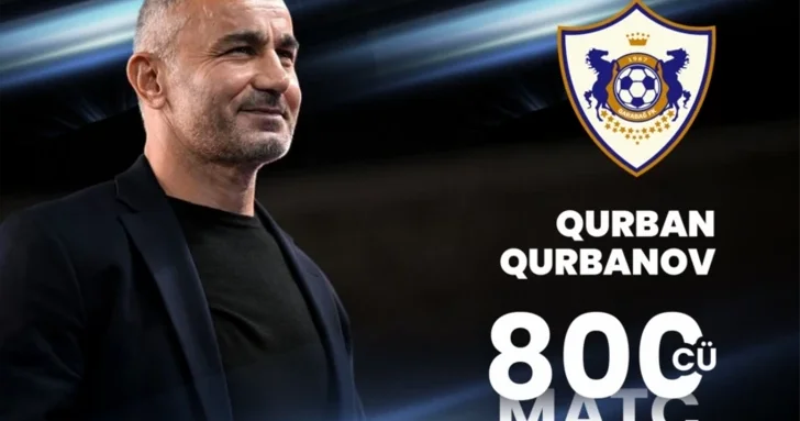 Гурбан Гурбанов провел 800 й матч в качестве главного тренера Карабаха