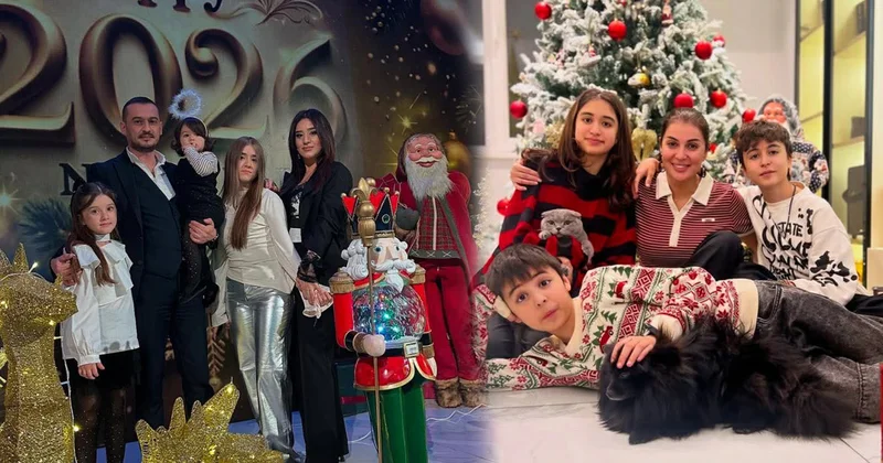 Ailələri ilə bayram fotosu paylaşdılar Fotolar