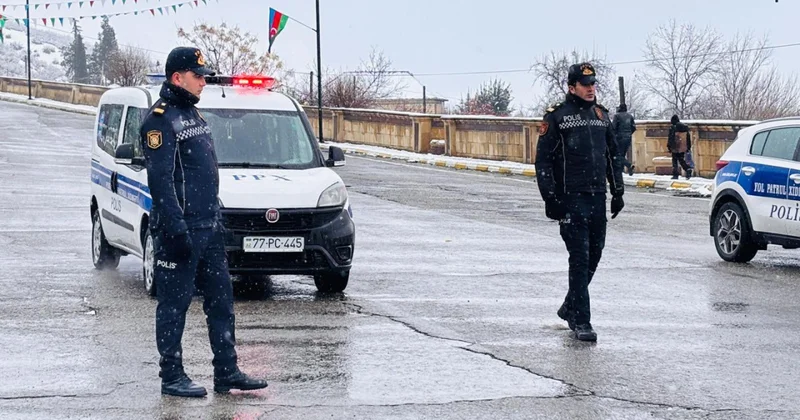 Polis Ağsu dolaylarında təhlükəsizlik tədbirlərini gücləndirib FOTOLAR