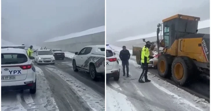 Полиция Азербайджана обеспечивает безопасность на трассе Баку Шамахы