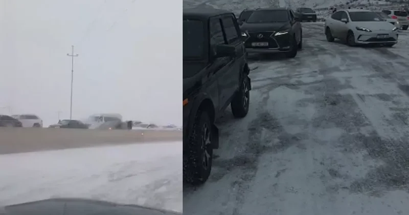 Гололед и снег привели к ряду ДТП в Азербайджане: ВИДЕО