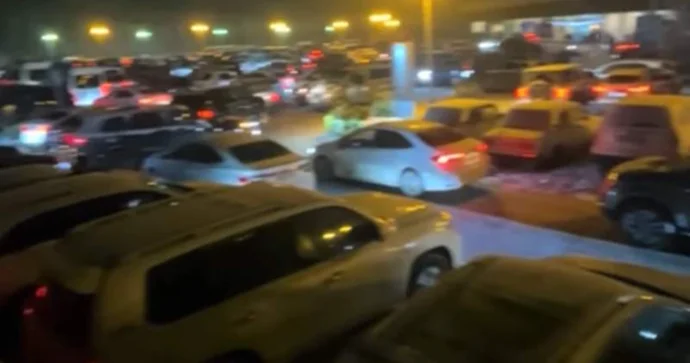 Şahdağ Turizim Kompleksində tıxac yarandı; hərəkət çətinləşdi VİDEO