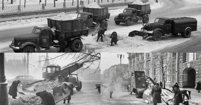 Yaşlı qadınların küçə təmizləməsi: DAVAM EDƏN SOVET ƏNƏNƏSİ FOTO