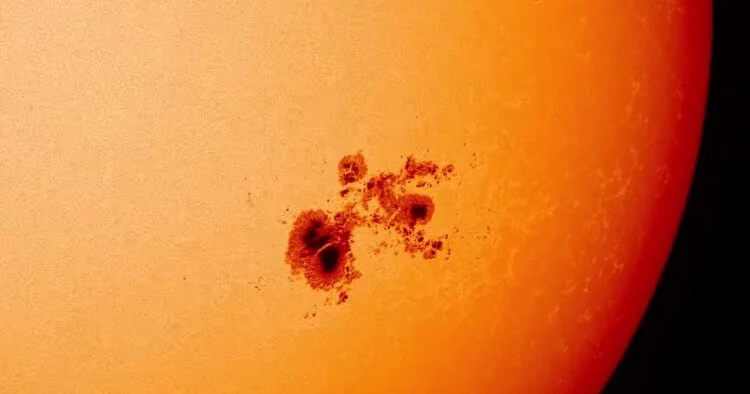 Ученый Бернс опубликовал срочное сообщение о гигантских пятнах на Солнце