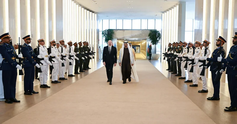 Prezident İlham Əliyev Birləşmiş Ərəb Əmirliklərinə səfərə gəlib FOTO