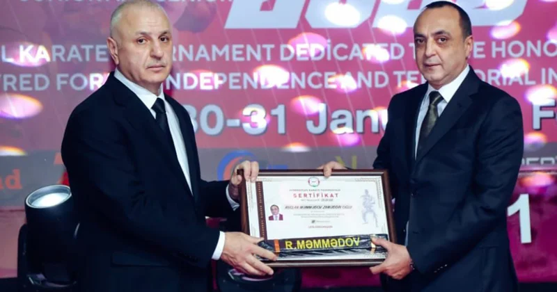 Ruslan Məmmədov III dan fəxri qara kəmərlə təltif olundu Fotolar