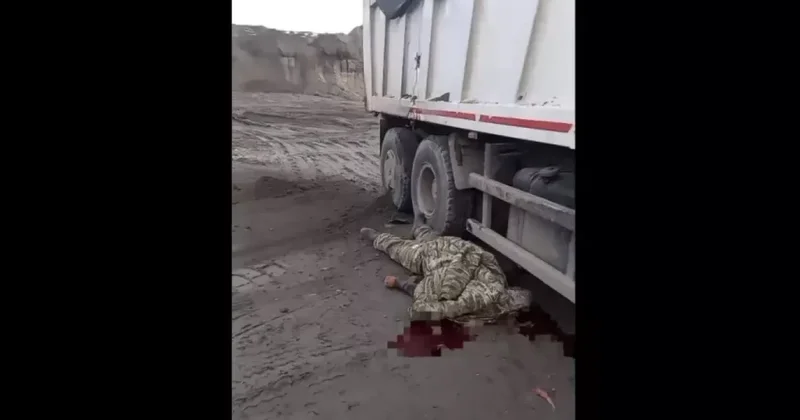 В Казахстане самосвал задавил рабочего: ВИДЕО