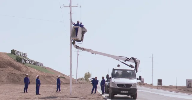 “Azərişıq” Cəbrayılın elektrik şəbəkəsini yeniləyir VİDEO