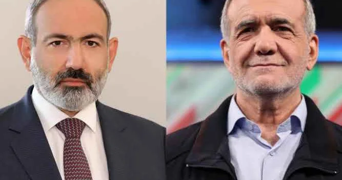 Paşinyan Xameneinin və ölkə vətəndaşlarının ölümü ilə bağlı Pezeshkiana başsağlığı verib