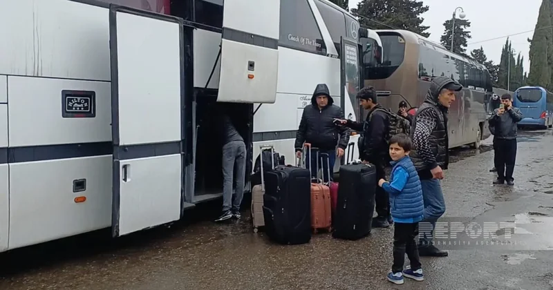 İrandan Azərbaycan vasitəsilə təxliyə olunan şəxslər üçün xüsusi avtobuslar səfərbər edilib