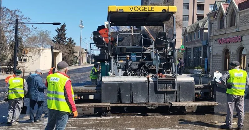 Suraxanıda növbəti küçə asfaltlanır Fotolar