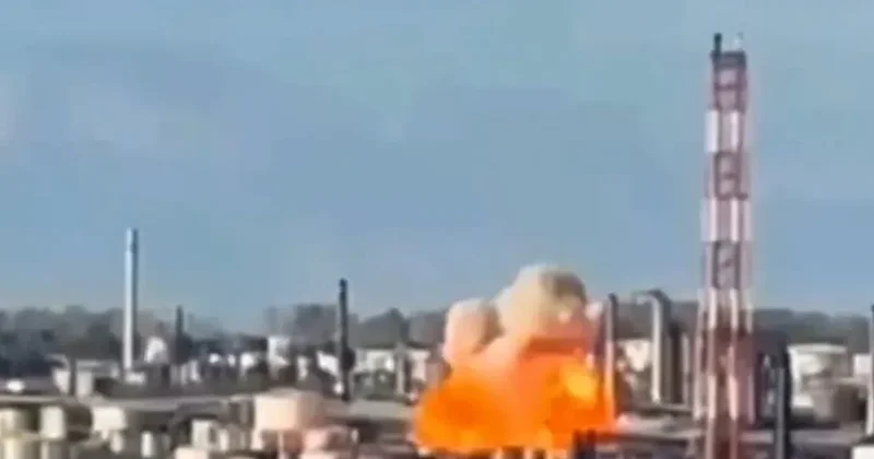Ukrayna Ufaya dronlarla hücum edib, neft emalı zavodunda yanğın olub