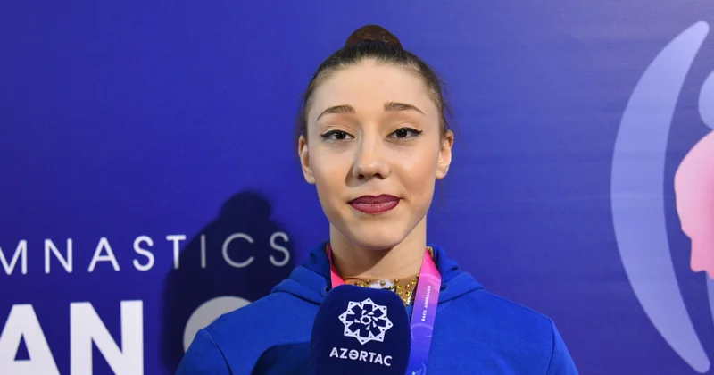 Qızıl medal qazanan bədii gimnast: Milli Gimnastika Arenasında Azərbaycan Himnini səsləndirmək qürurverici hissdir