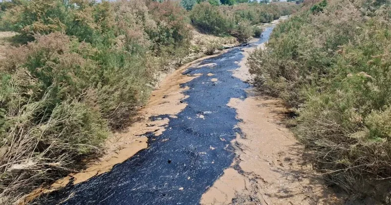 В результате схода селя в Узбекистане произошла утечка нефтесодержащей смеси
