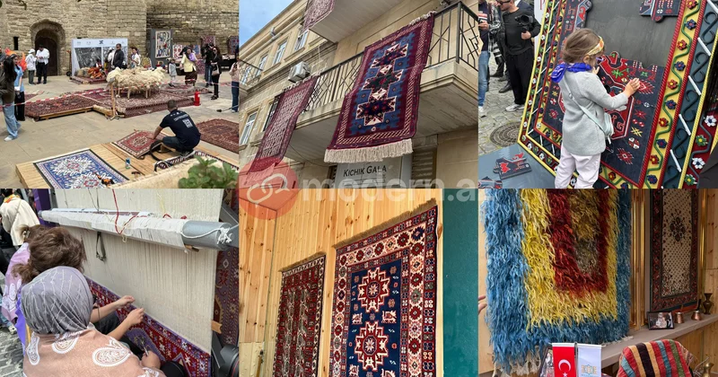 Fərqli mədəniyyətlər İçərişəhərdə: Xalça Festivalından FOTOREPORTAJ