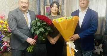 Şəhid anası doğum günündə ziyarət edilib