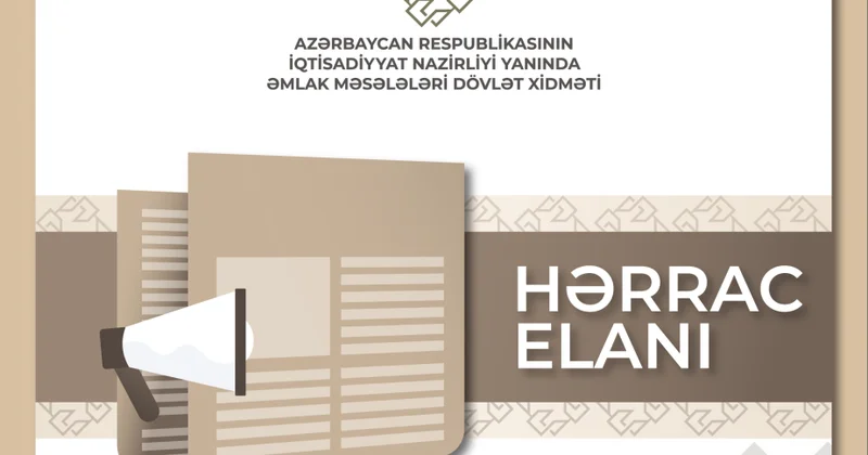Dövlət əmlakı olan 53 nəqliyyat vasitəsi və 4 texnika hərraca çıxarılır