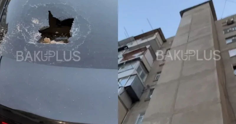 Xətai sakinlərinin başına daş düşə bilər VİDEO