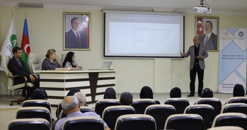 Şirvanda qadınların sosial iqtisadi fəallığının artırılmasına yönəlmiş tədbir keçirildi FOTOLAR