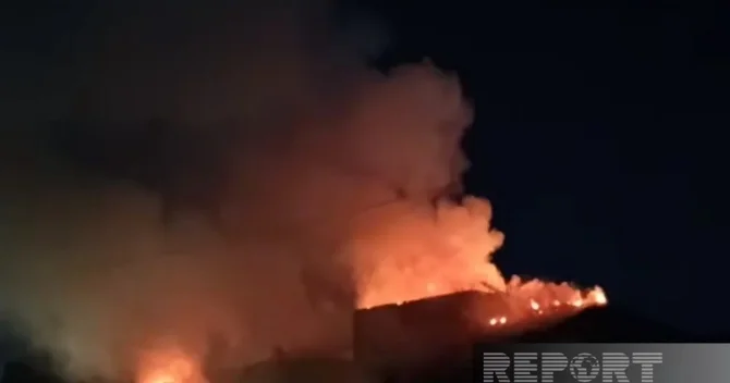Bakıda güclü yanğın başlayıb