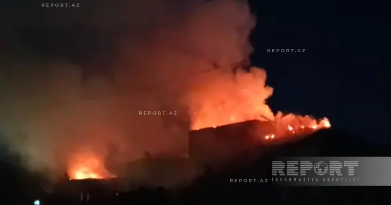 В Маштаге начался пожар