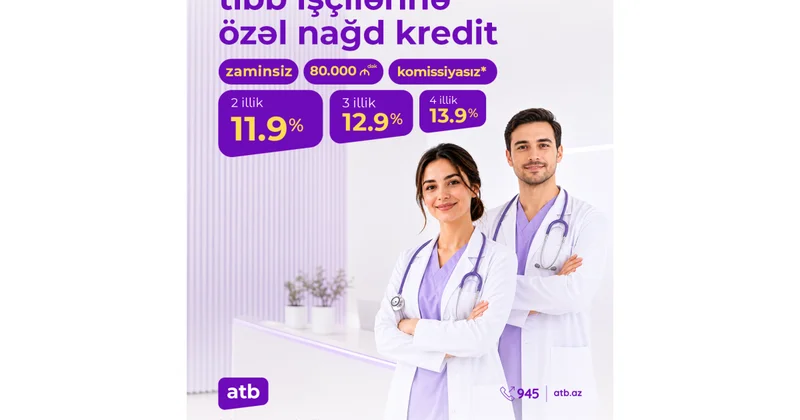 Azər Türk Bankdan səhiyyə işçiləri üçün istehlak krediti kampaniyası