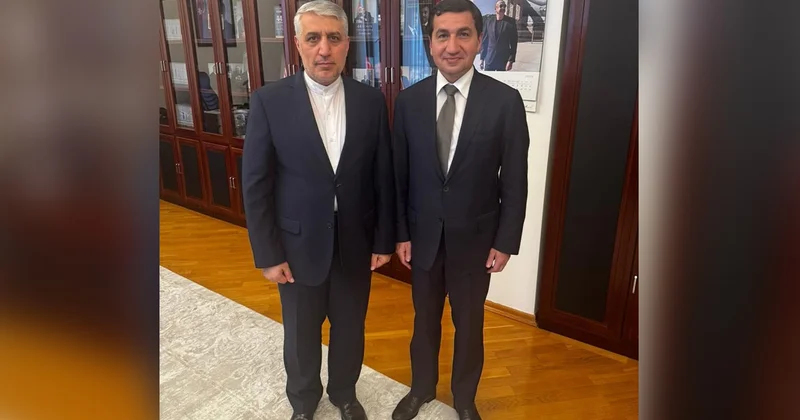 Hikmət Hacıyev İran səfiri ilə görüşdü Foto