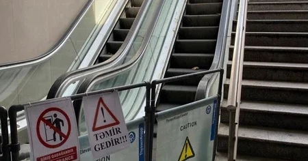 Üç xəstəxanaya gedənlər çətin durumda: Şəhərin mərkəzində eskalator yenə işləmir