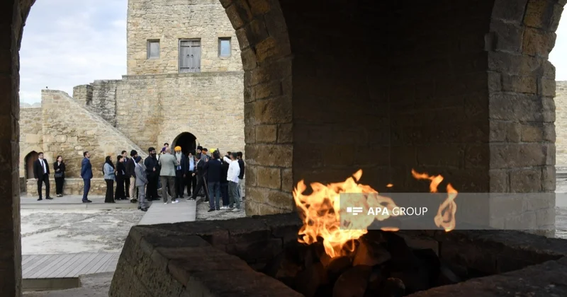 Beynəlxalq konfransın iştirakçıları Atəşgah Məbədi kompleksinə səfər ediblər FOTO
