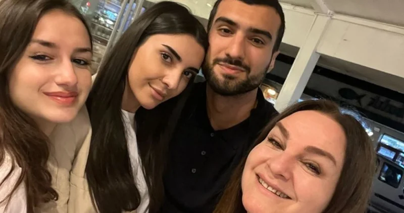 Mahir Emreli bacısı ilə aktrisanın qonağı oldu (FOTO)