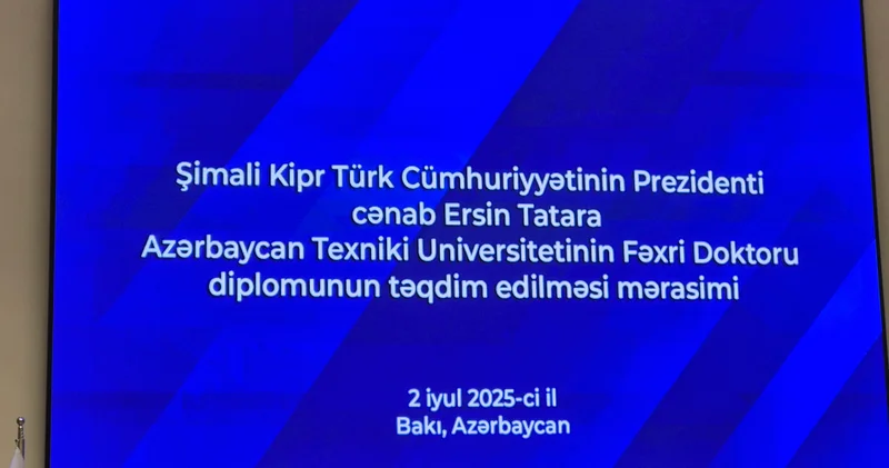 ŞKTC prezidentinin fəxri doktor diplomu mərasimi keçirilir FOTOLAR