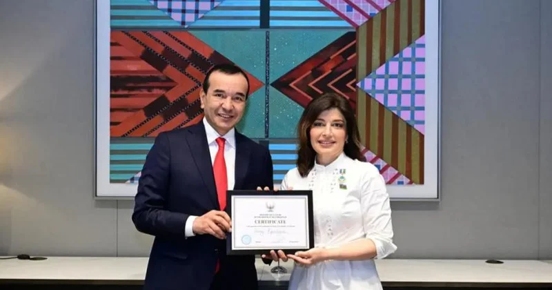 Günay Əfəndiyeva Özbəkistanın mədəniyyət elçisi medalı ilə təltif edilib