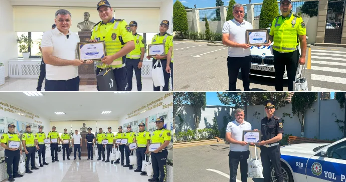 Xidmətdə fərqlənən yol polisləri mükafatlandırıldı dan VİDEO