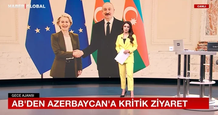 Телеканал Haber Global подготовил репортаж о визите председателя Еврокомиссии в Баку