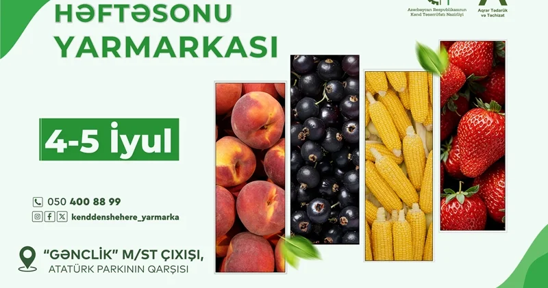 Bakıda növbəti “Kənddən Şəhərə” həftəsonu yarmarkası təşkil olunacaq