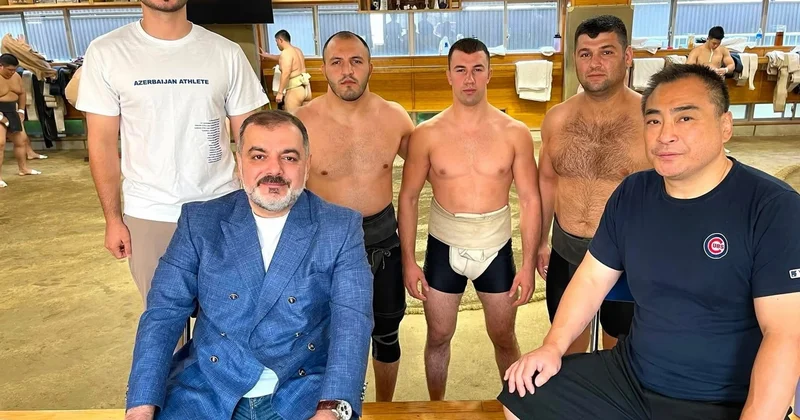 Azərbaycan səfiri Yaponiyada sumo millimizin məşqinə baxıb FOTO
