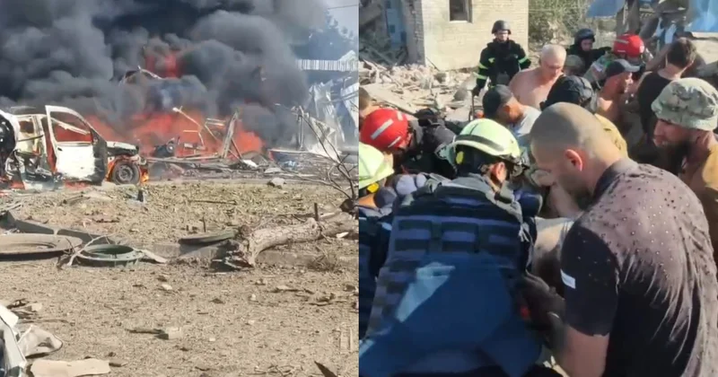 Zaporojyeyə aviazərbə: Ölənlər və yaralananlar var FOTO/VİDEO