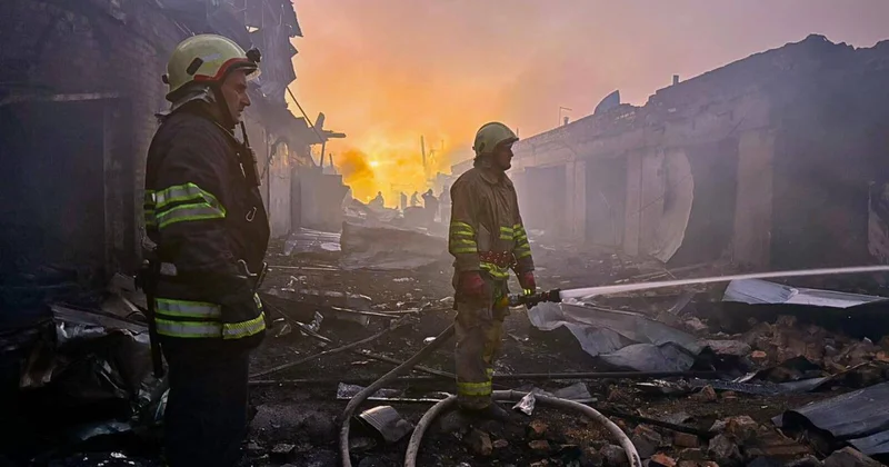 Rusiya Ukraynanın bu şəhərinə zərbə endirdi FOTO