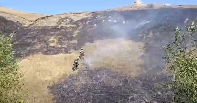 В Гедабекском районе вспыхнул пожар