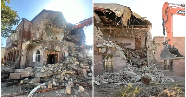 В Ханкенди демонтируют здание МИД непризнанного режима
